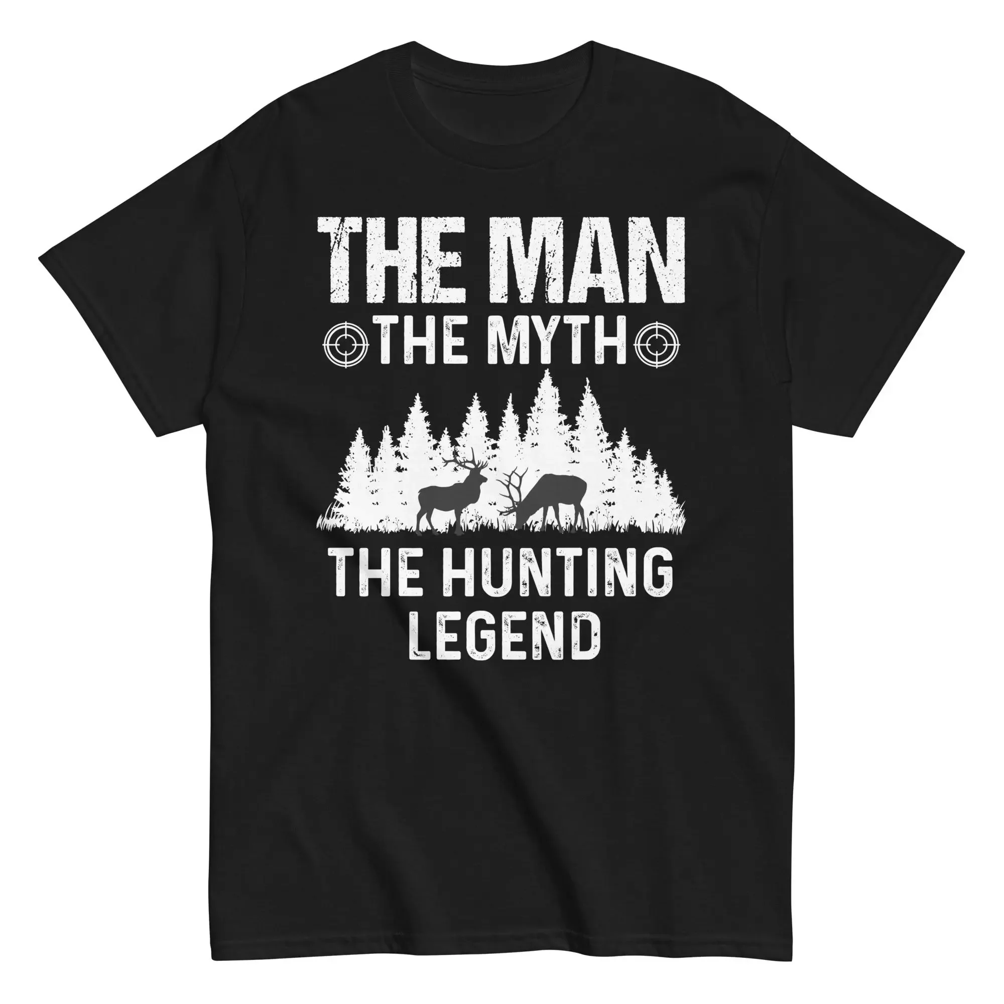 Wildman Hunting & Outdoor Photos - เสื้อยืด The Hunting Legend ลายกวางและหมูป่าสำหรับนักล่าสัตว์