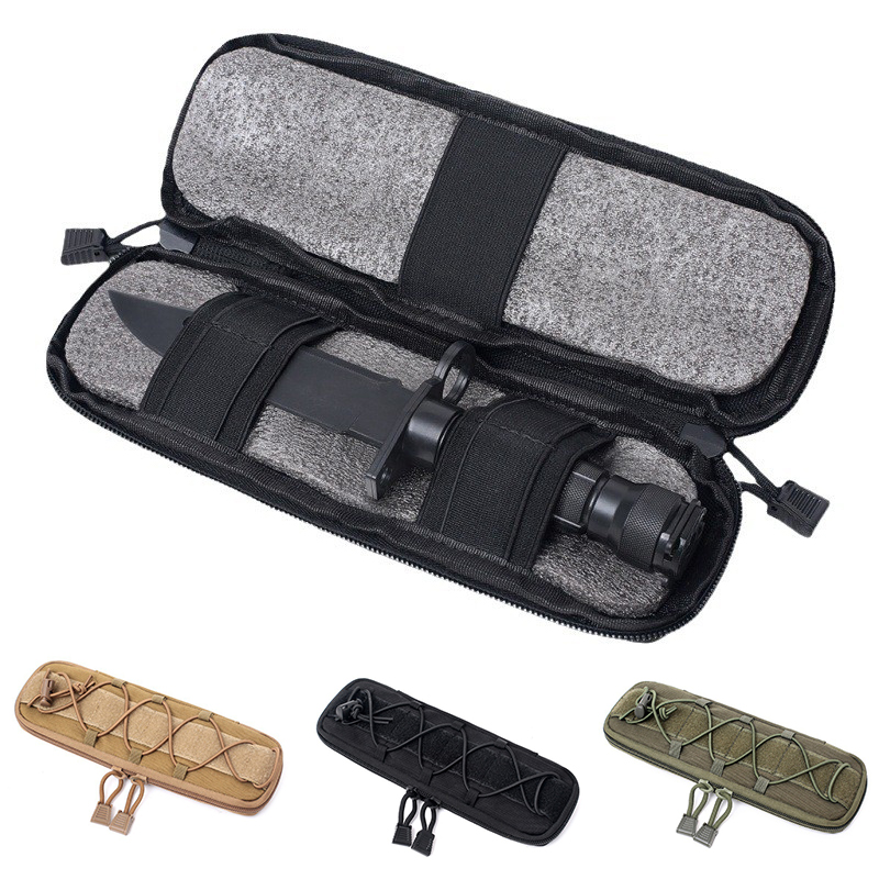 Outdoor Hunting Knife Set - ชุดมีดอเนกประสงค์แบบยุทธวิธี Molle พร้อมซองมีดไนลอน เหมาะสำหรับกิจกรรมกลางแจ้ง เดินป่า ล่าสัตว์