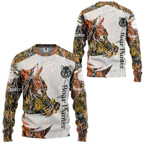 Wildman Hunting & Outdoor Photos - เสื้อยืดลายพรางล่าสัตว์ หมูป่า เสื้อยืดผู้ชาย พิมพ์ลาย 3 มิติ