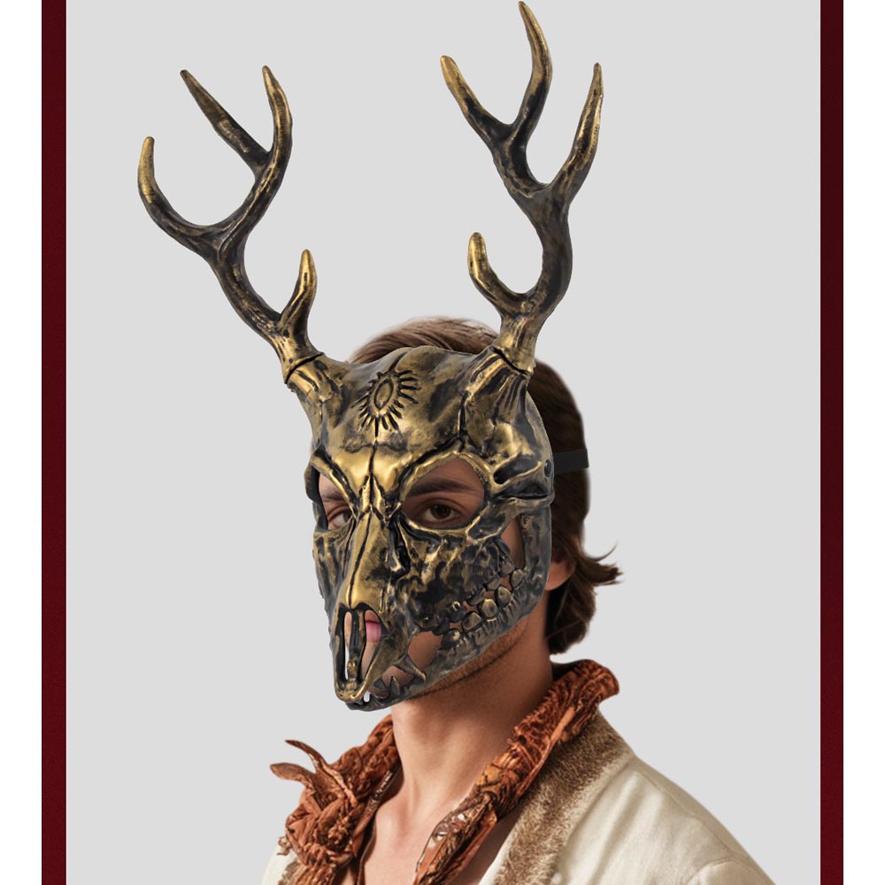 Elk Bugle Call - สัตว์ Elk หน้ากาก Headpiece คอสเพลย์ Gothic