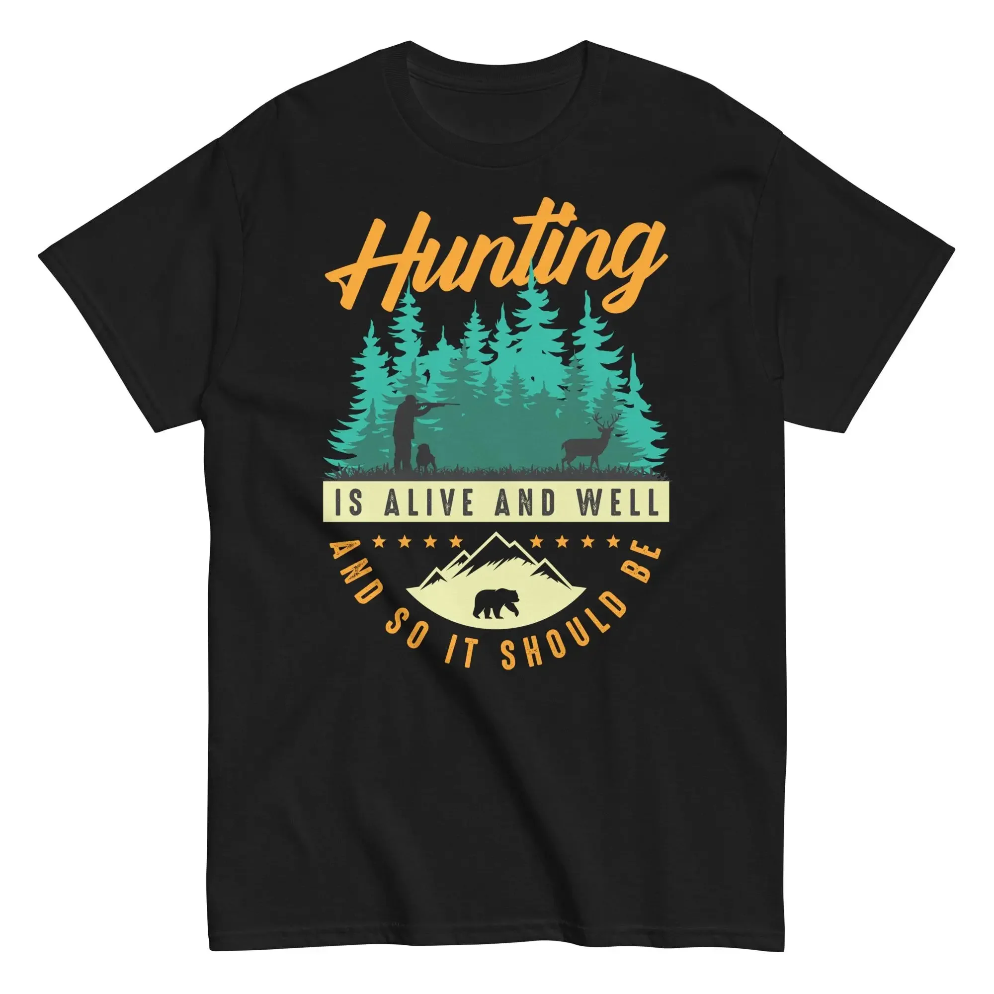 Wildman Hunting & Outdoor Photos - ฉันควรจะเป็นนักล่า ทีเชิ้ตลายกวางและหมูป่าสำหรับนักล่าสัตว์