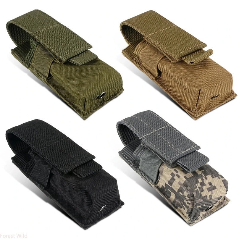 Outdoor Hunting Knife Set - กระเป๋าใส่แม็กกาซีนแบบยุทธวิธี กระเป๋าใส่แม็กกาซีนปืนพกเดี่ยว กระเป๋าใส่ไฟฉายแบบ Molle สำหรับใส่มีดล่าสัตว์กลางแจ้ง ชุดอุปกรณ์