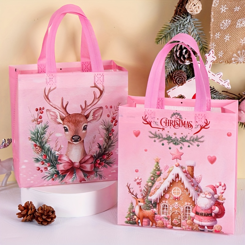 4/8 ชิ้นถุงผ้าคริสต์มาสสีชมพูพ - Elk Bugle Call บทวิจารณ์และราคา
