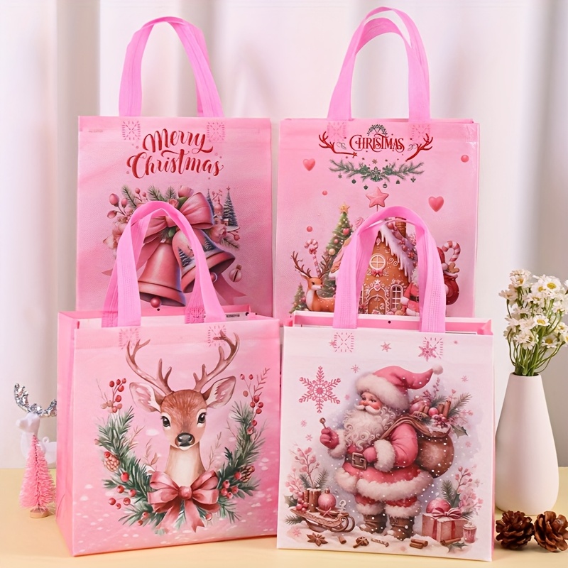 4/8 ชิ้นถุงผ้าคริสต์มาสสีชมพูพ - Elk Bugle Call บทวิจารณ์และราคา