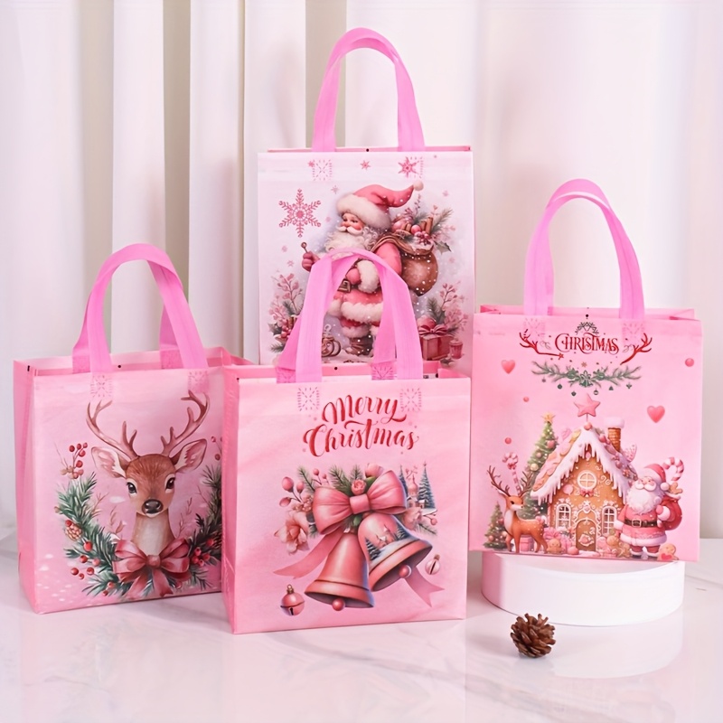 4/8 ชิ้นถุงผ้าคริสต์มาสสีชมพูพ - Elk Bugle Call บทวิจารณ์และราคา