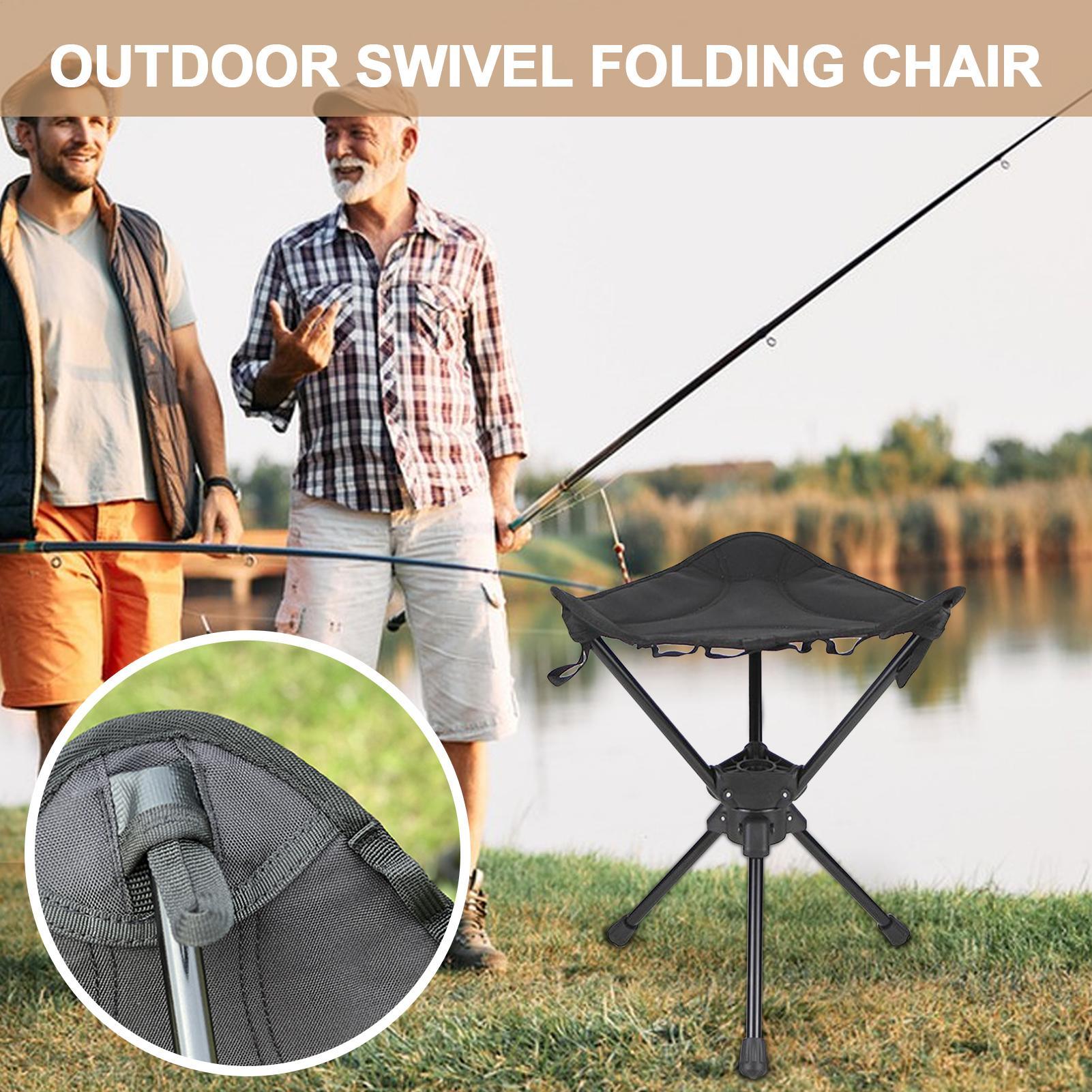 เก้าอี้พับได้แบบพกพา หมุนได้ ส - Hunting And Fishing Outdoor Chairs บทวิจารณ์และราคา