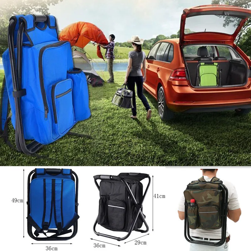 2 in 1 พับเก้าอี้ตกปลากระเป๋าต - Hunting And Fishing Outdoor Chairs บทวิจารณ์และราคา